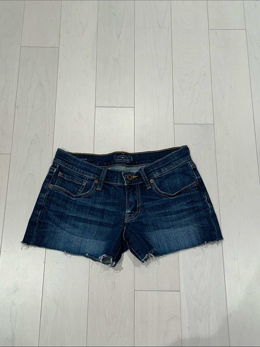 Lucky Brand Indigo Frayed Hem Denim Cutoff Shorts - size 2